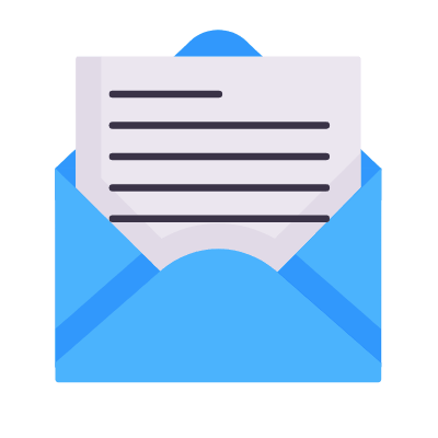 Mail Open Document, Animated Icon, Flat