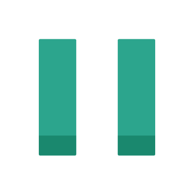 Pause, Animated Icon, Flat