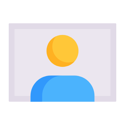 Portrait Photo, Animated Icon, Flat