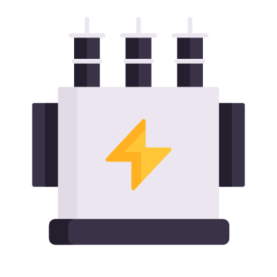 Transmission tower, Animated Icon, Flat