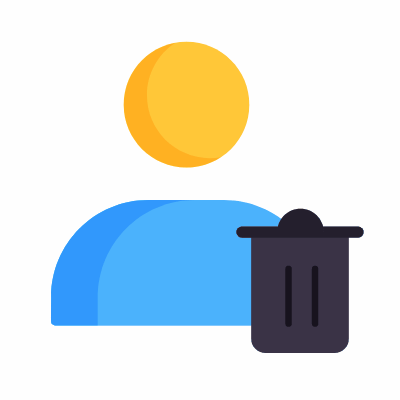 Avatar Trash, Animated Icon, Flat