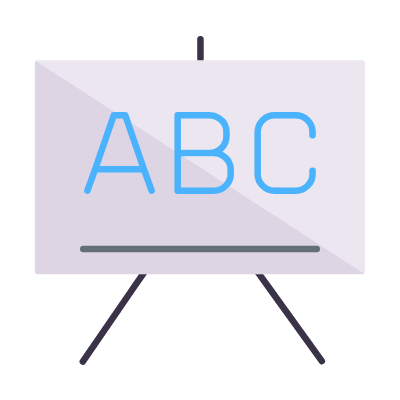 Blackboard, Animated Icon, Flat