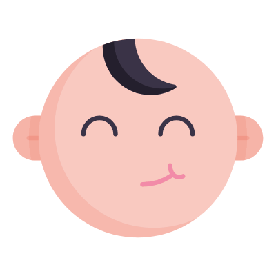 Baby Eating, Animated Icon, Flat