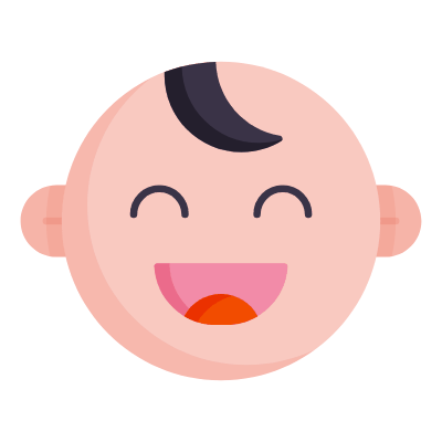 Baby Happy, Animated Icon, Flat
