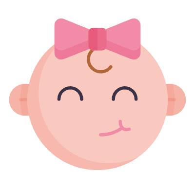 Baby Eating, Animated Icon, Flat