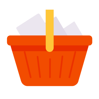 Basket Full, Animated Icon, Flat