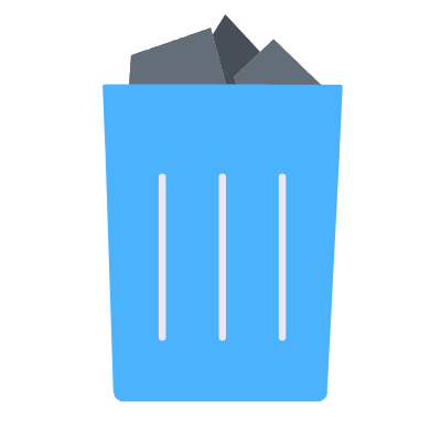 Trash, Animated Icon, Flat