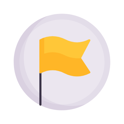 Flag Circle, Animated Icon, Flat