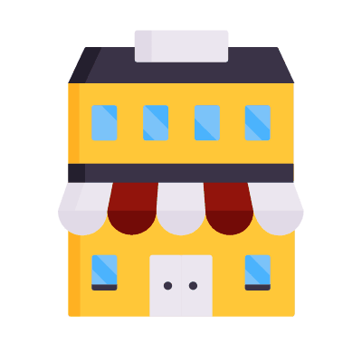 Big Store, Animated Icon, Flat