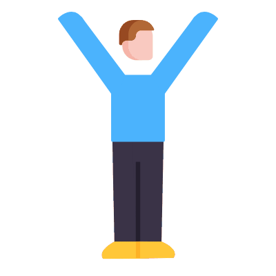 Person Success, Animated Icon, Flat