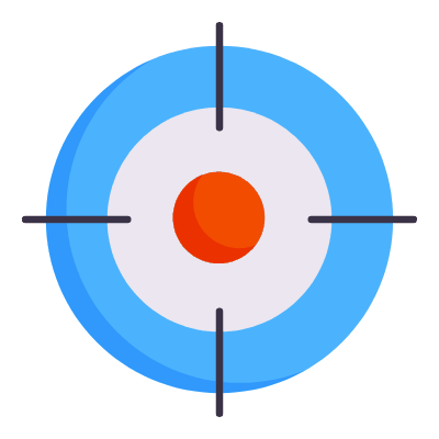Crosshair, Animated Icon, Flat