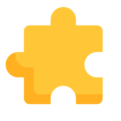 Puzzle piece, Animated Icon, Flat