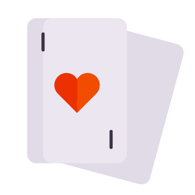 Cards Heart, Animated Icon, Flat