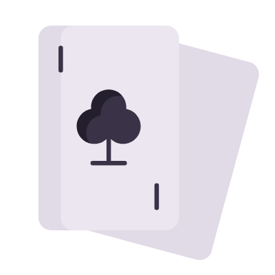 Cards Club, Animated Icon, Flat