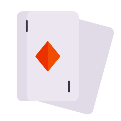 Cards Diamond, Animated Icon, Flat
