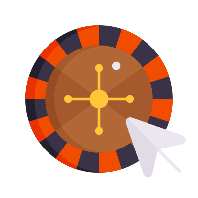 Roulette Online, Animated Icon, Flat