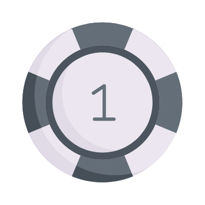 Casino Chip, Animated Icon, Flat