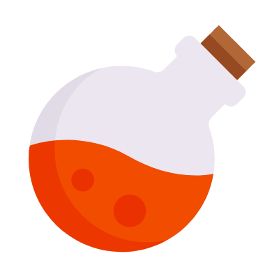 Potion Bottle, Animated Icon, Flat