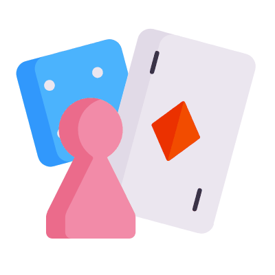 Cards & Dice, Animated Icon, Flat