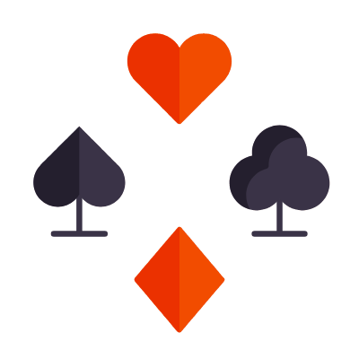 Card Suits, Animated Icon, Flat