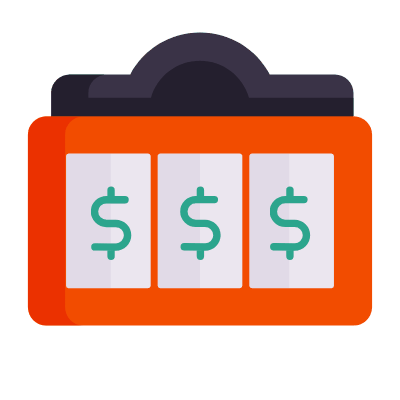 Slot machine, Animated Icon, Flat