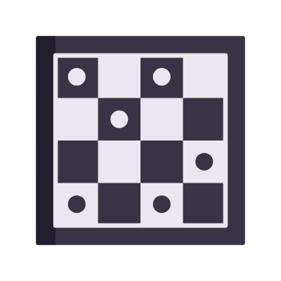 Checkers, Animated Icon, Flat