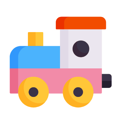 Toy train, Animated Icon, Flat