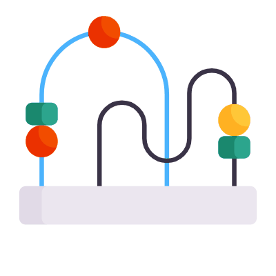 Bead Maze, Animated Icon, Flat