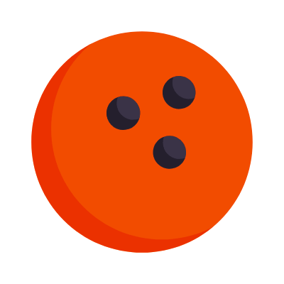 Bowling Ball, Animated Icon, Flat