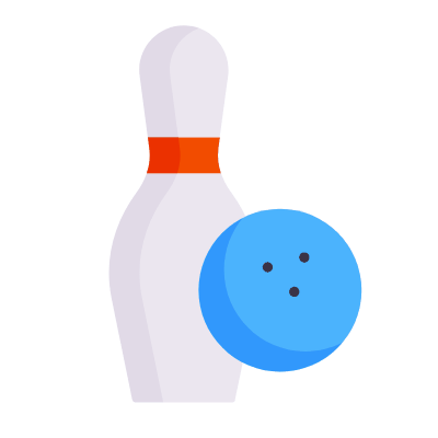 Bowling pin, Animated Icon, Flat