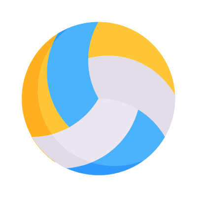Ball Volleyball, Animated Icon, Flat