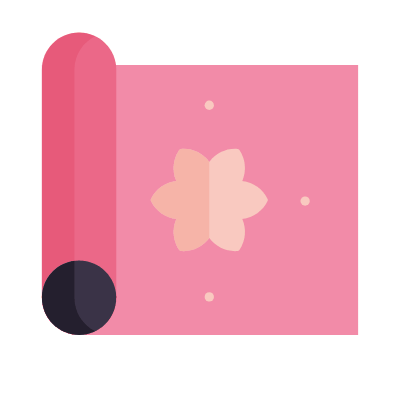 Yoga Mat, Animated Icon, Flat