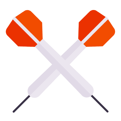 Darts, Animated Icon, Flat