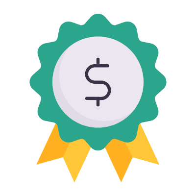 Badge Dollar, Animated Icon, Flat
