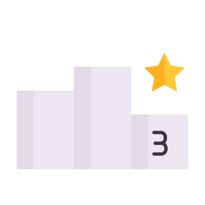 Podium Third, Animated Icon, Flat