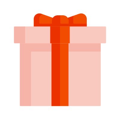 Gift, Animated Icon, Flat