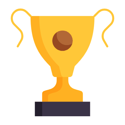 Trophy Ornate, Animated Icon, Flat