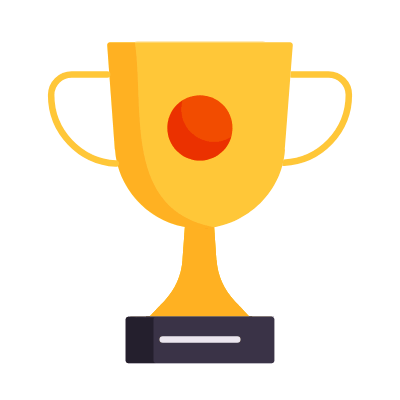 Trophy, Animated Icon, Flat