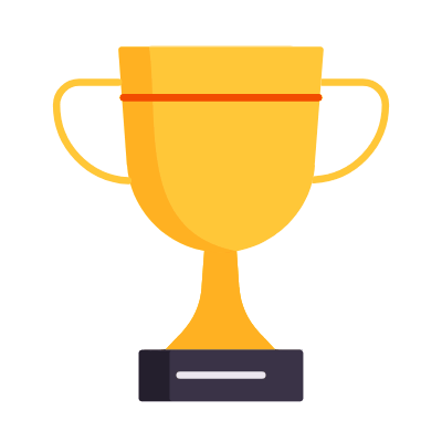 Trophy, Animated Icon, Flat