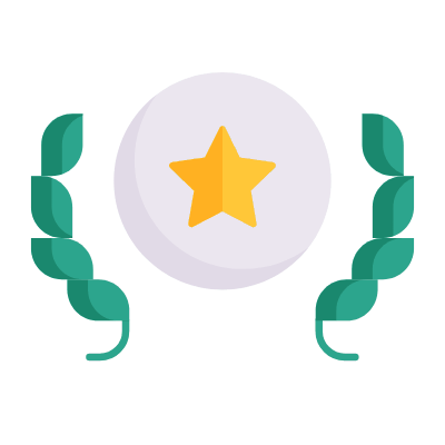 Medal Star, Animated Icon, Flat