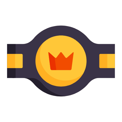 Champion Belt, Animated Icon, Flat