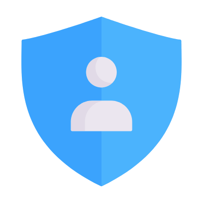 Shield User, Animated Icon, Flat