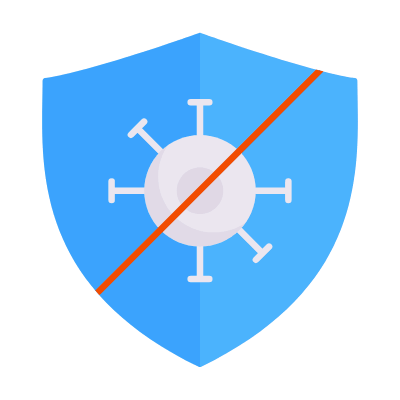 Shield Antibacterial, Animated Icon, Flat