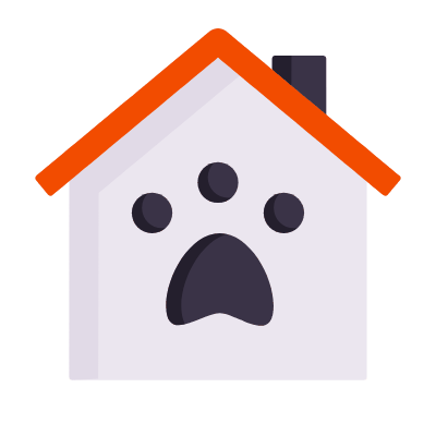 House Pet Print, Animated Icon, Flat