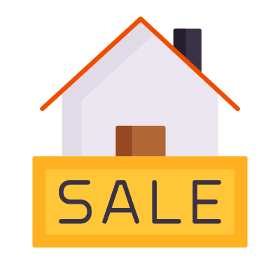 House Sale, Animated Icon, Flat