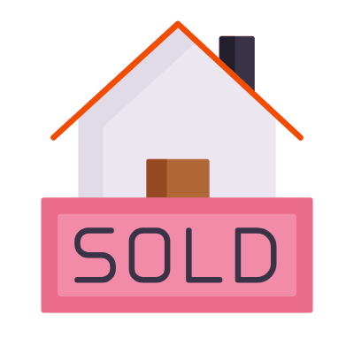 House Sold, Animated Icon, Flat
