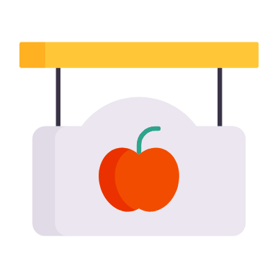 Apple Sign, Animated Icon, Flat