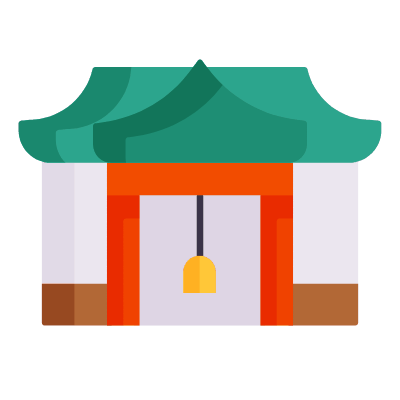 Shrine, Animated Icon, Flat