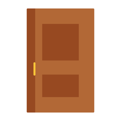 Panels Door, Animated Icon, Flat