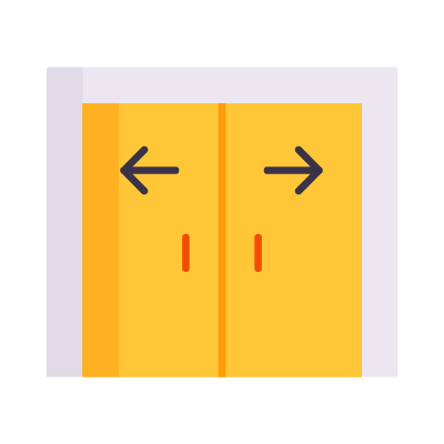Sliding Door, Animated Icon, Flat